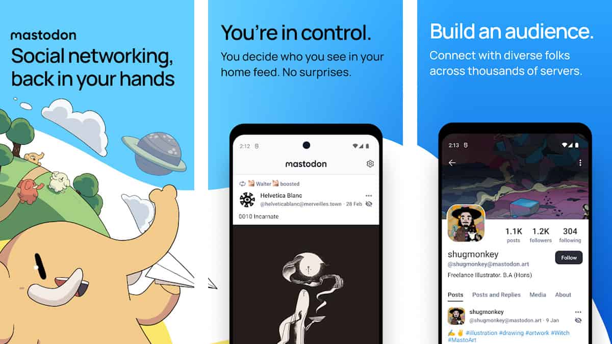 È arrivata l'applicazione ufficiale di Mastodon per Android