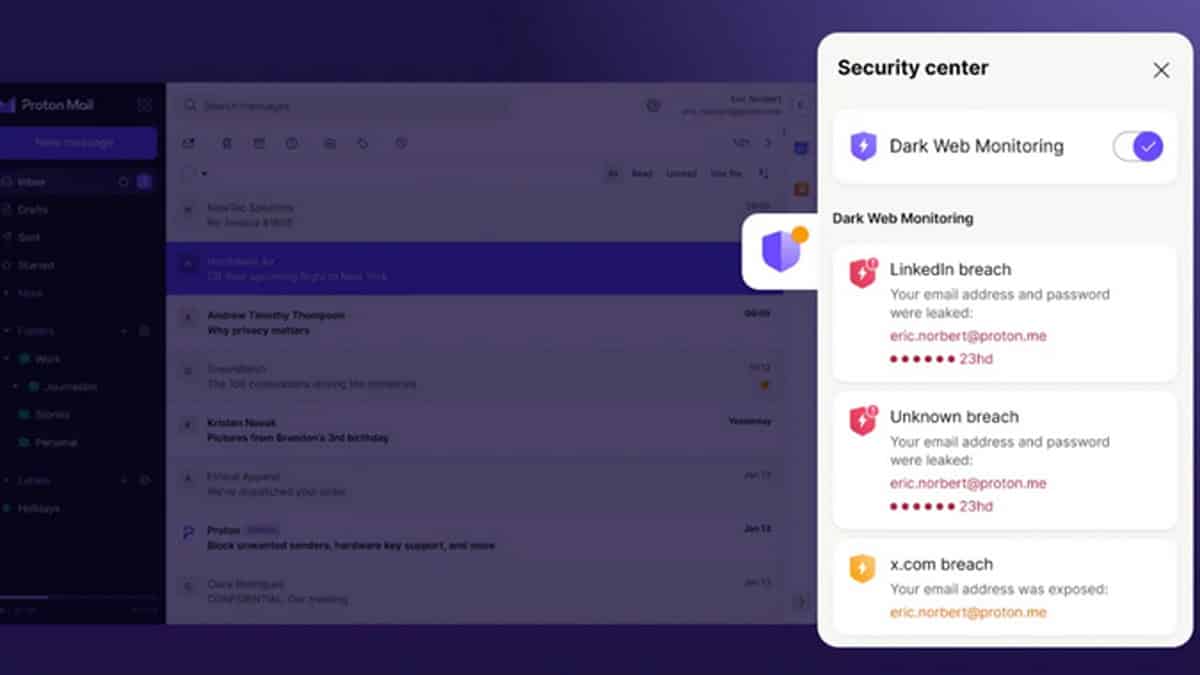 Proton Mail introduce il controllo delle vostre mail nei data breach